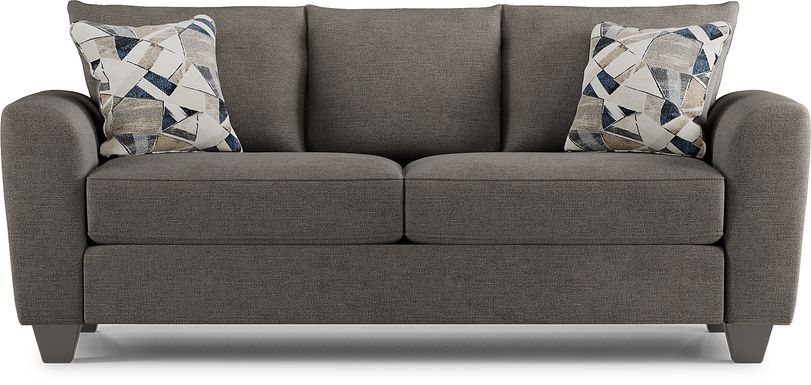 Cardiff Court Silver Gray Polyester Fabric Sofa - Rooms To Go