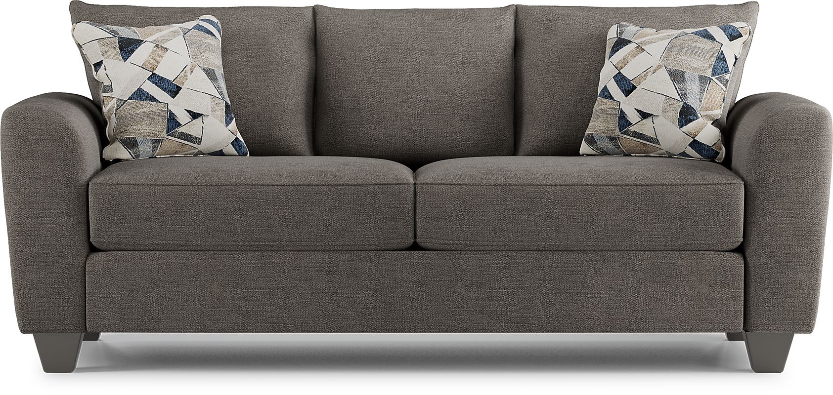 Sandia Heights 2 Pc Gray Chenille Fabric Living Room Set With Sofa ...