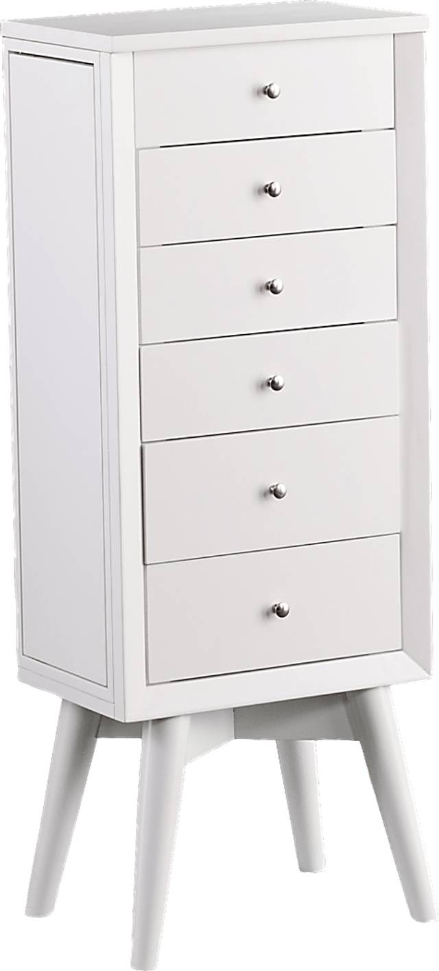 Sandida White Jewelry Armoire - Thumbnail - Image 1