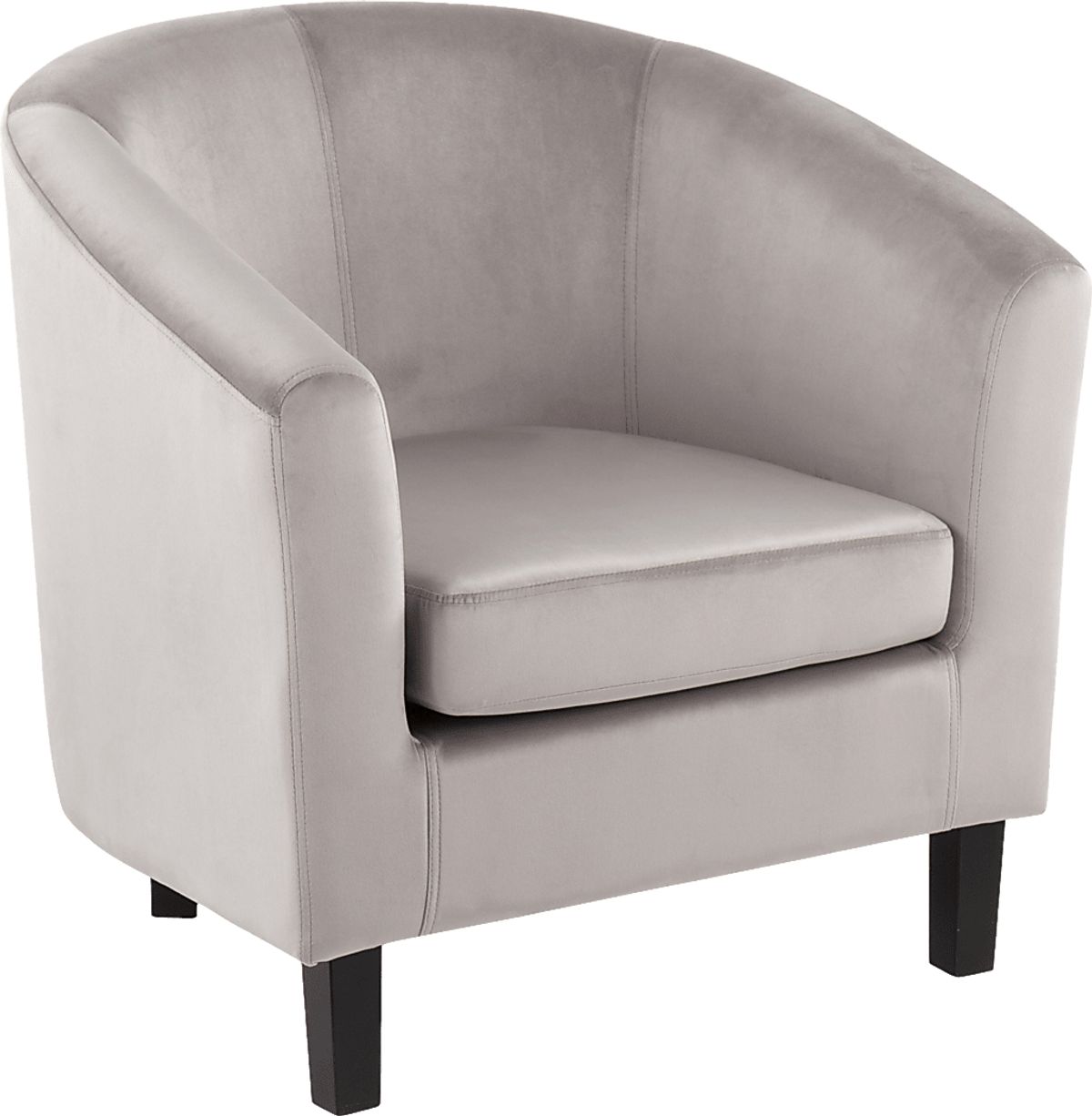 Sandifer Silver Gray Velvet Plush Accent Chair | Rooms to Go