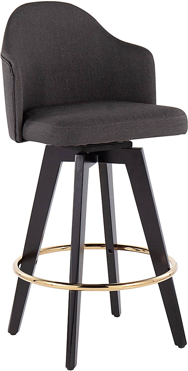 Sandron I Charcoal Counter Height Stool, Set of 2 - Thumbnail - Image 2