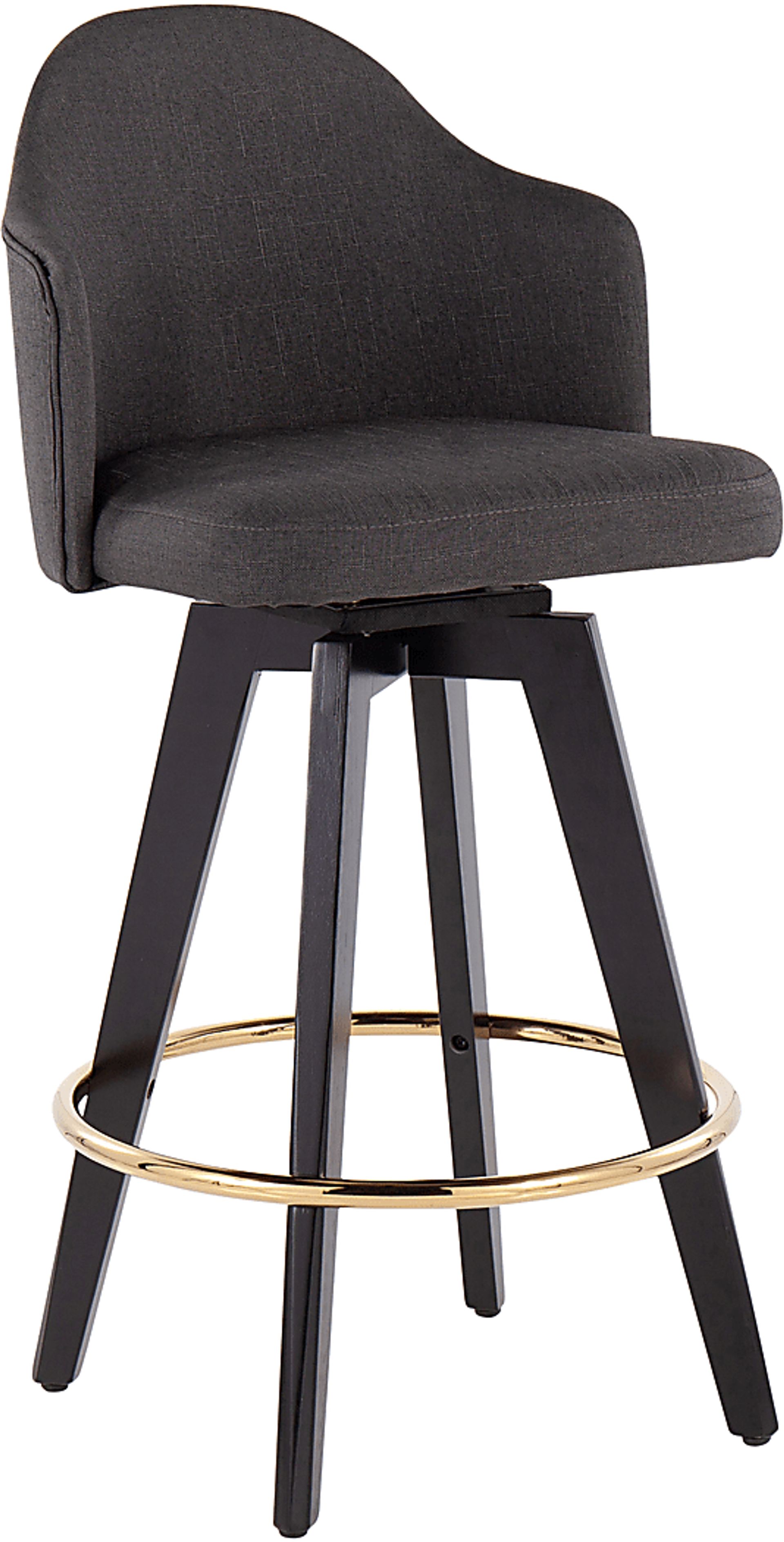 Sandron I Charcoal Counter Height Stool, Set of 2 - Image 2