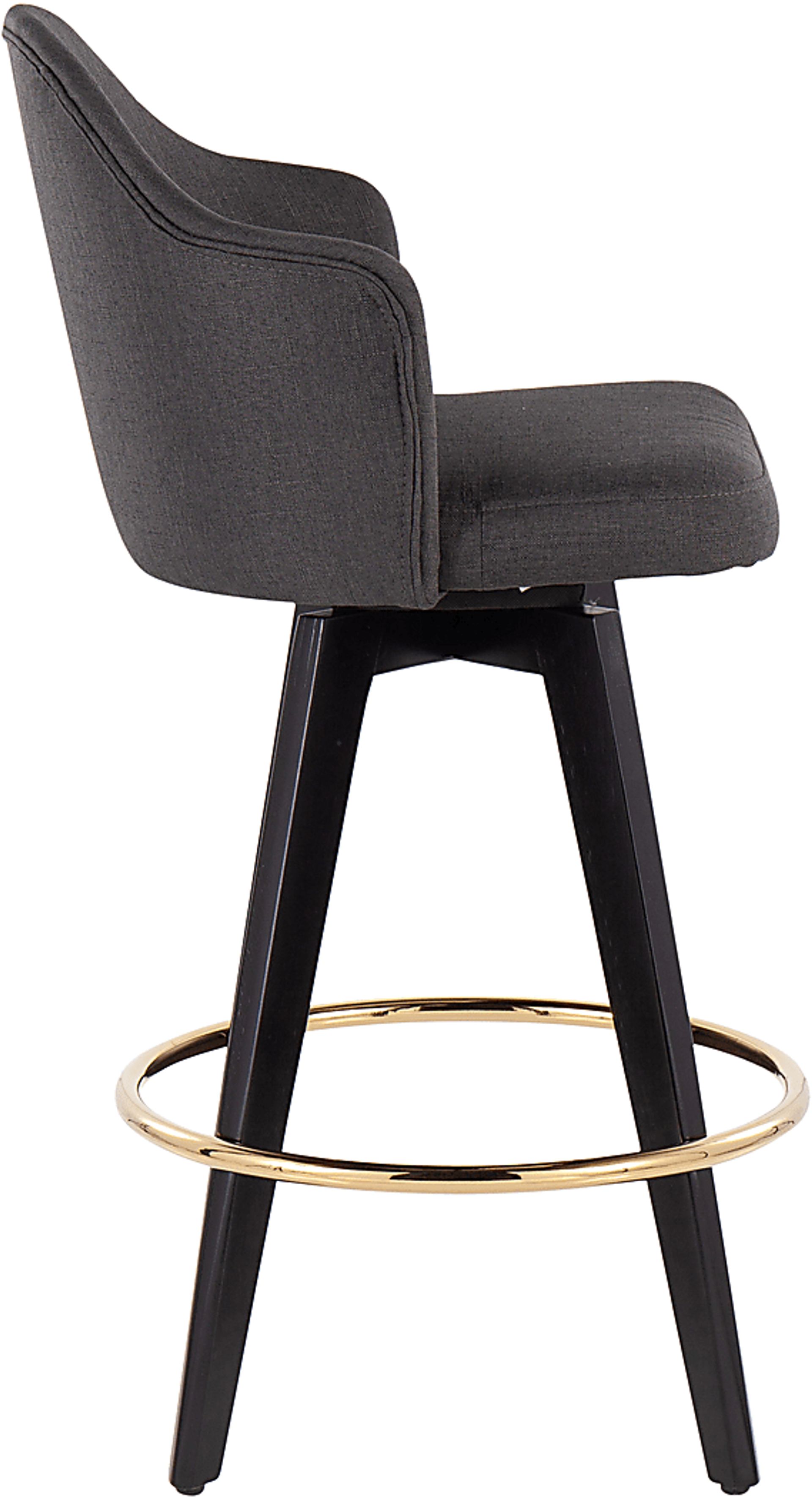 Sandron I Charcoal Counter Height Stool, Set of 2 - Image 3