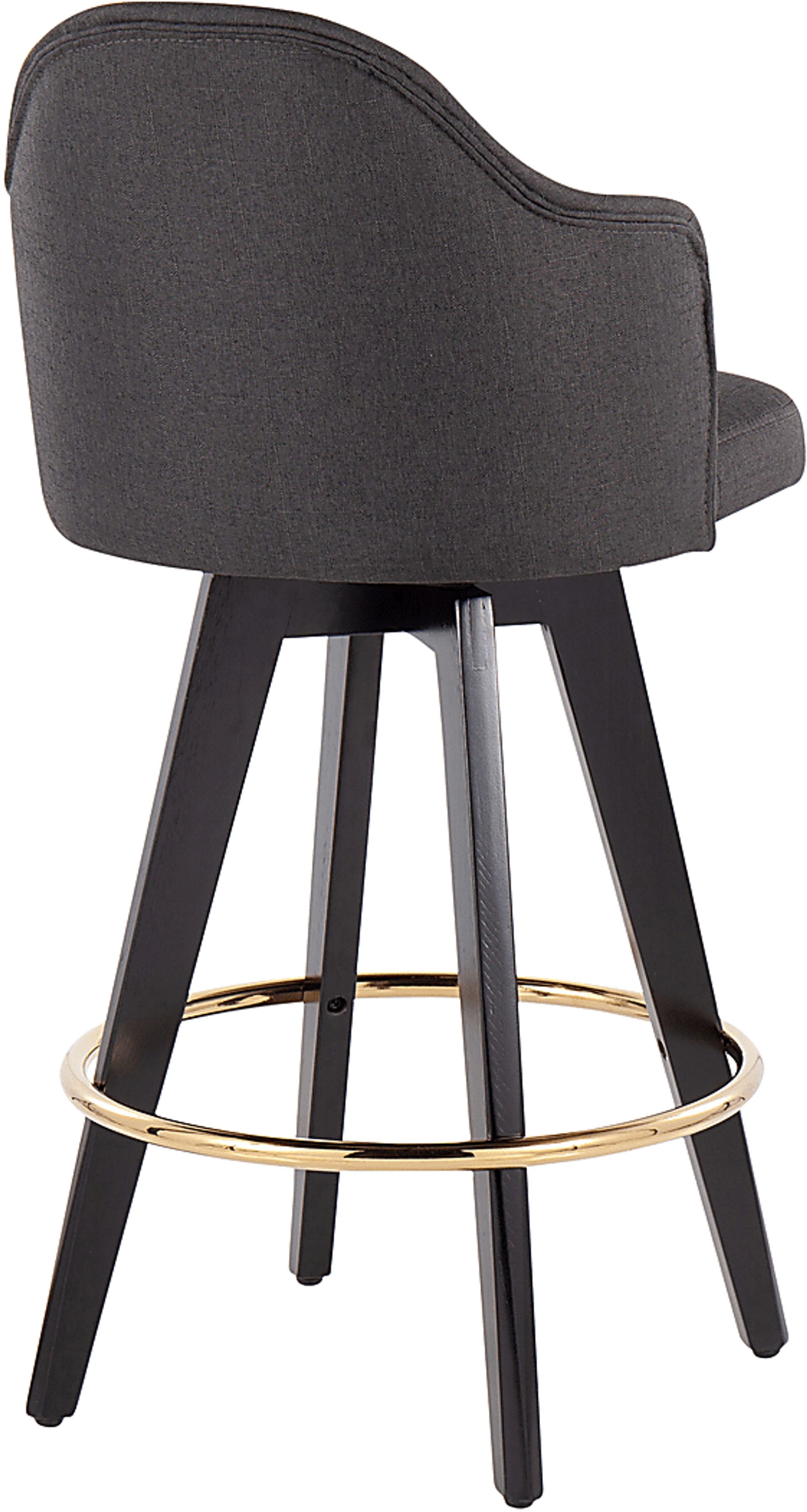 Sandron I Charcoal Counter Height Stool, Set of 2 - Image 4