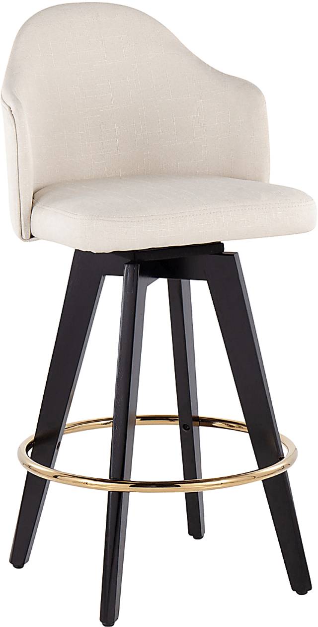 Sandron I Cream Counter Height Stool, Set of 2 - Thumbnail - Image 2