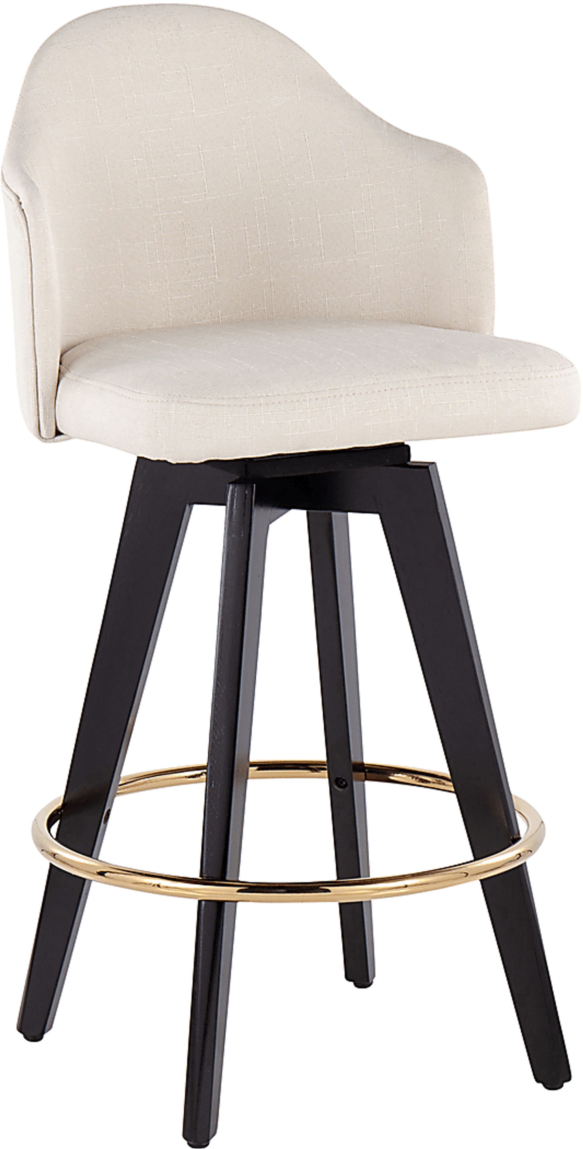 Sandron I Cream Counter Height Stool, Set of 2 - Image 2