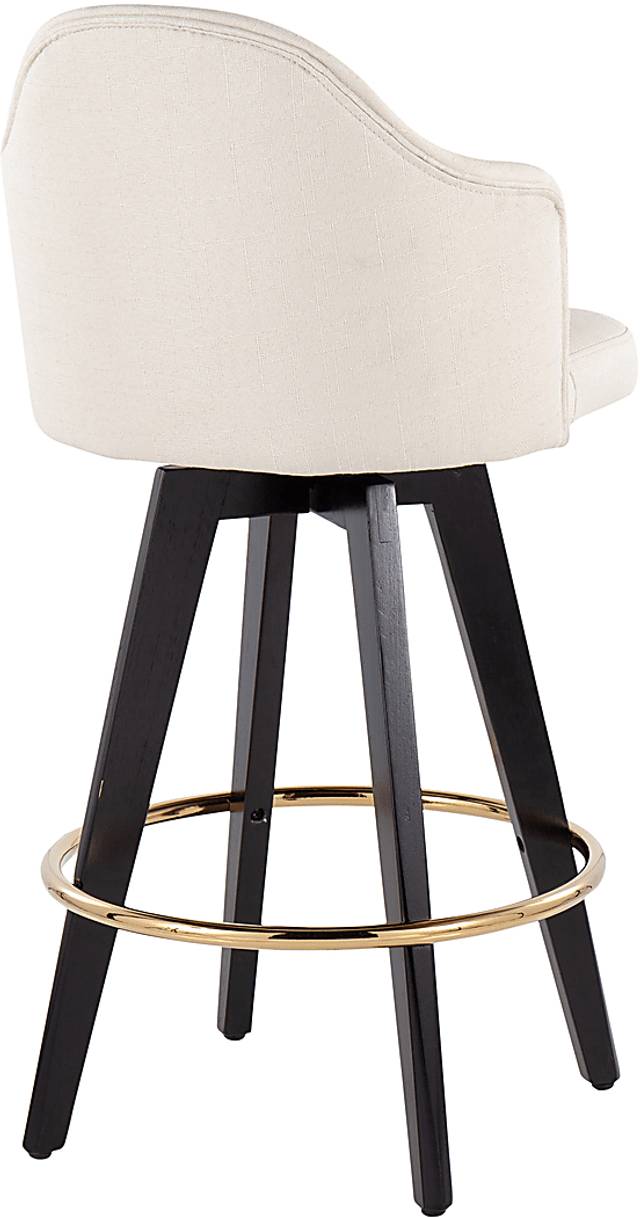 Sandron I Cream Counter Height Stool, Set of 2 - Thumbnail - Image 4