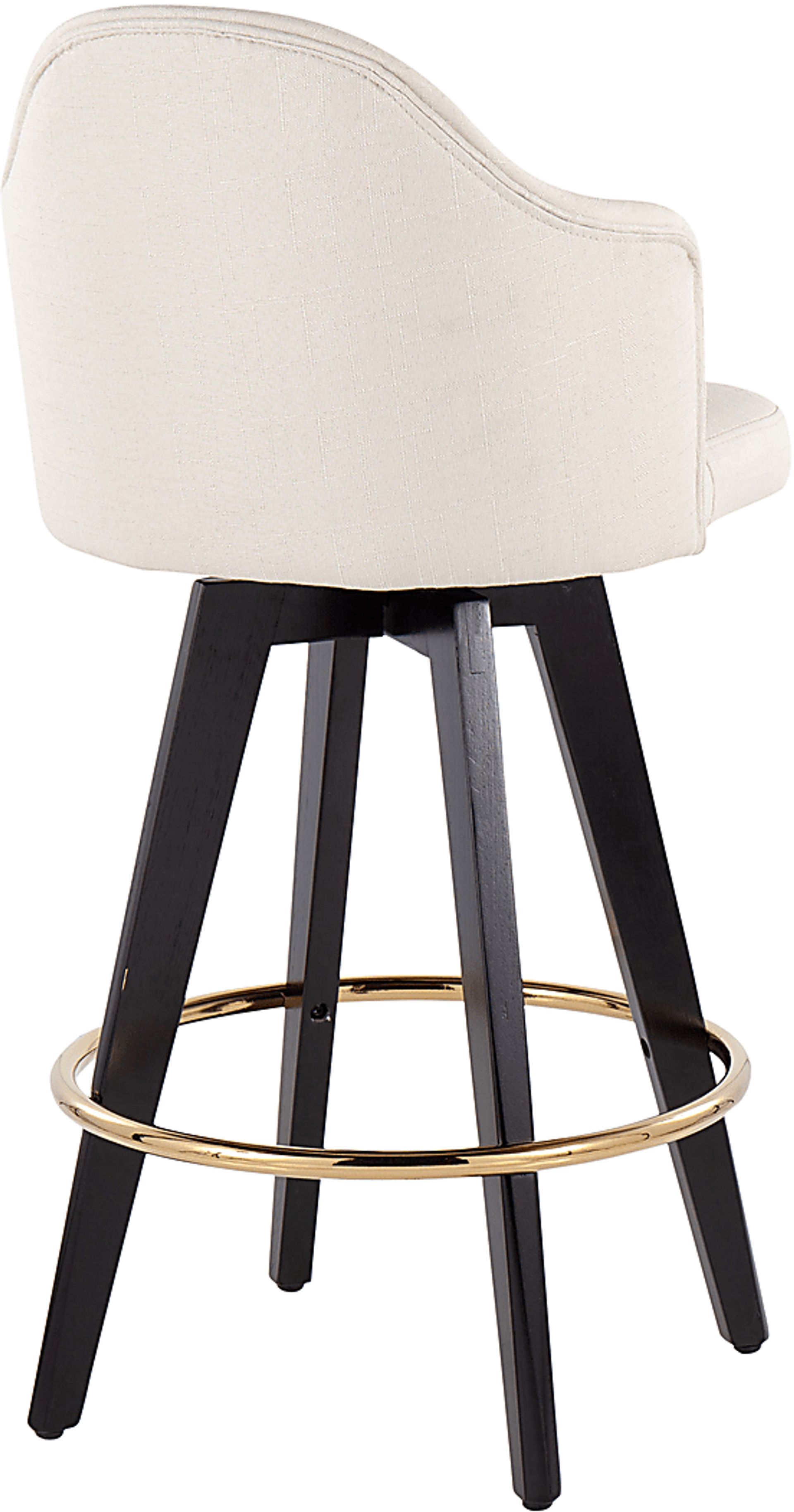 Sandron I Cream Counter Height Stool, Set of 2 - Image 4