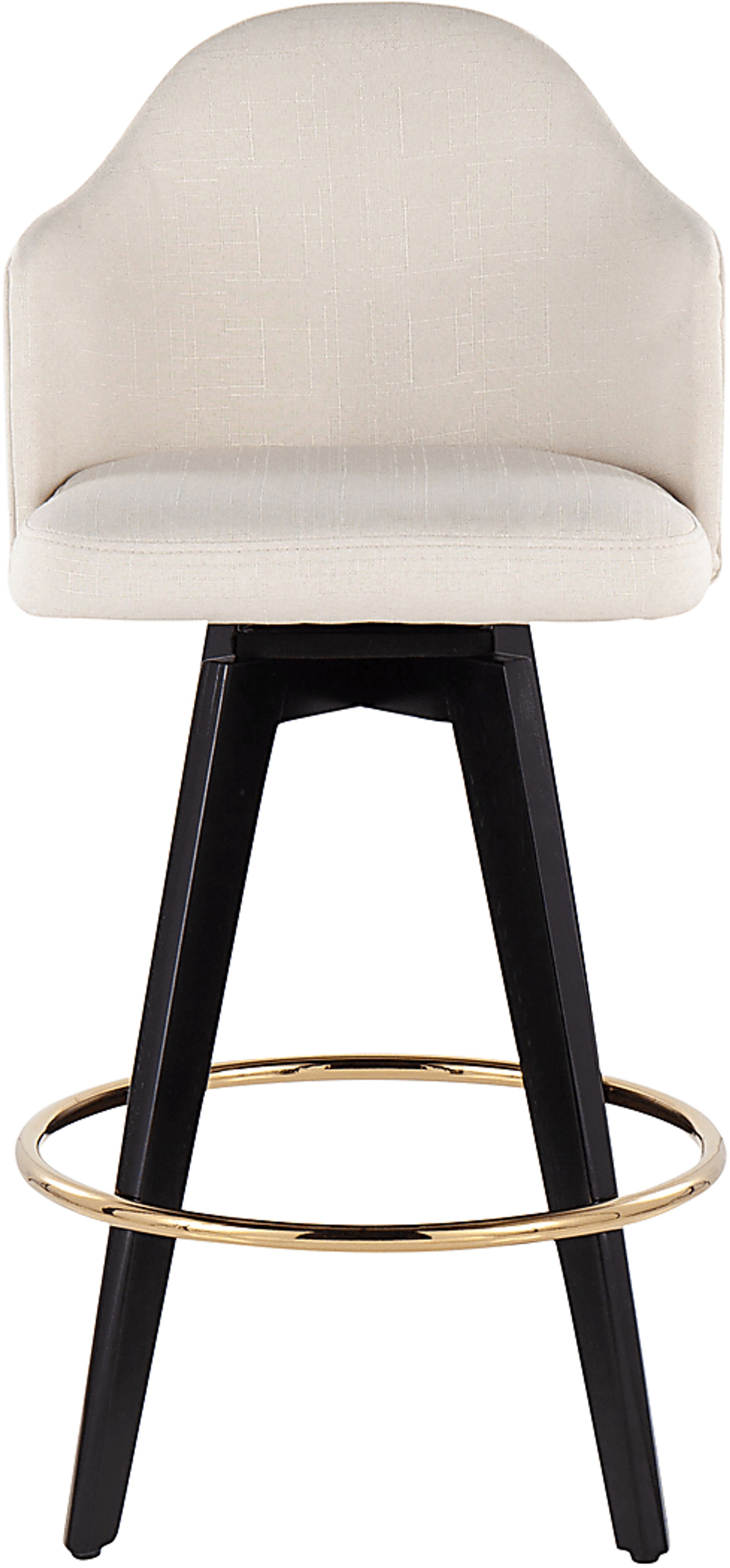 Sandron I Cream Counter Height Stool, Set of 2 - Image 6