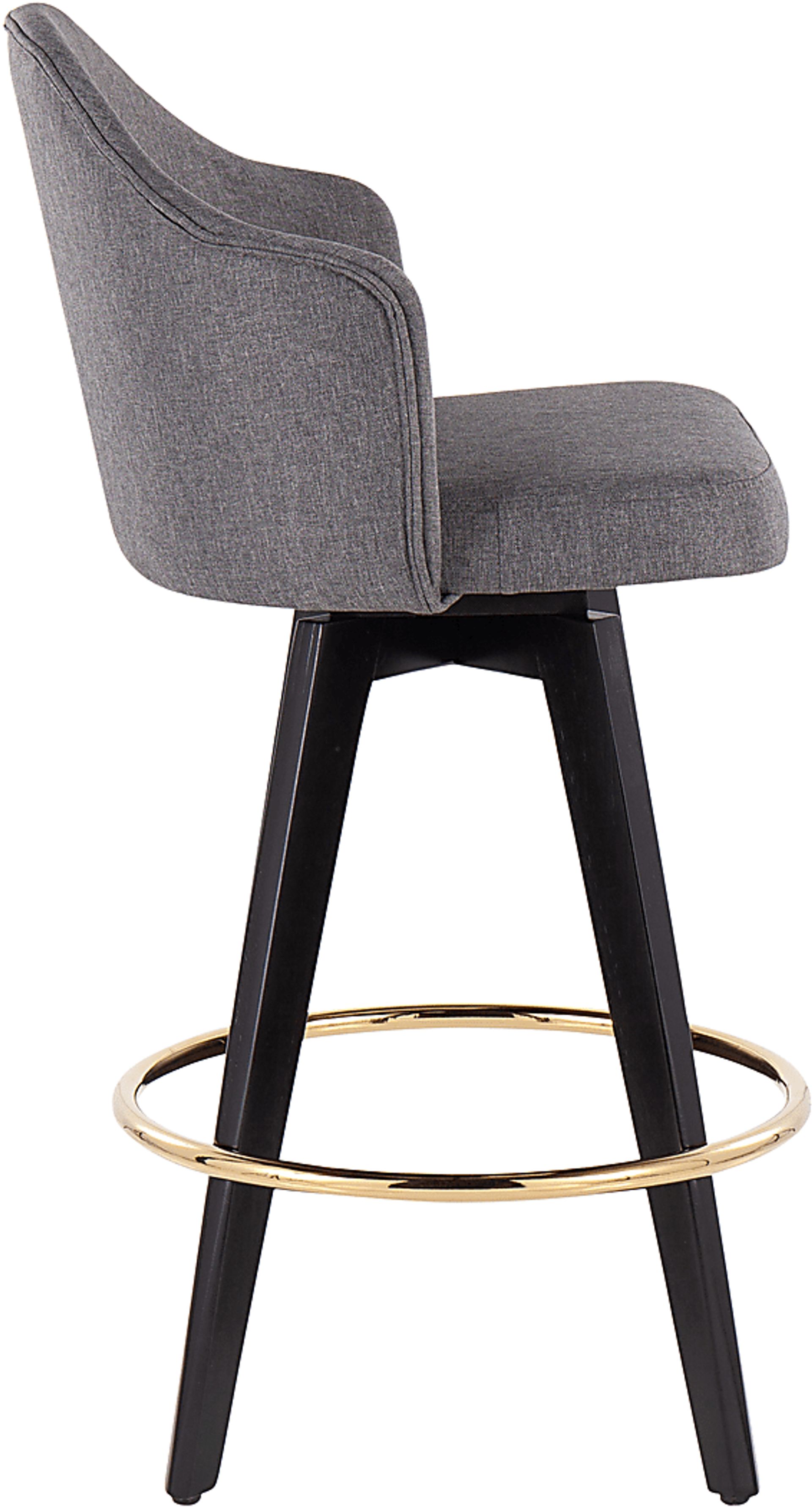 Sandron I Gray Counter Height Stool, Set of 2 - Image 3