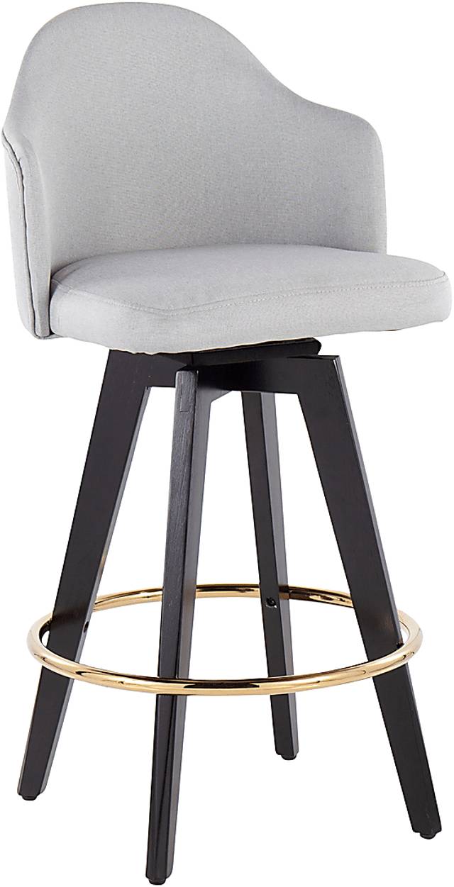 Sandron I Light Gray Counter Height Stool, Set of 2 - Thumbnail - Image 2