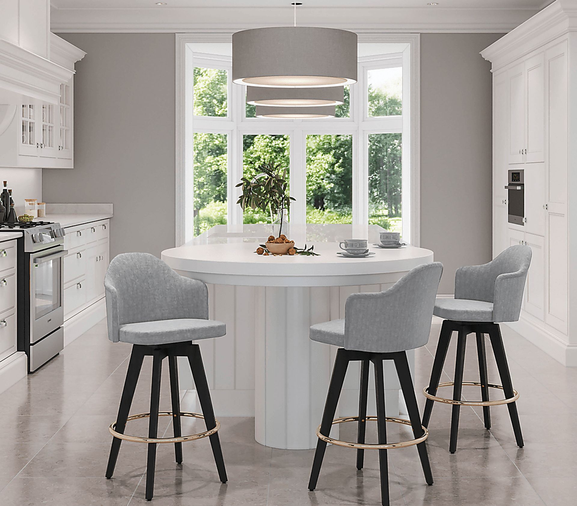 Sandron I Light Gray Counter Height Stool, Set of 2 - Image 8