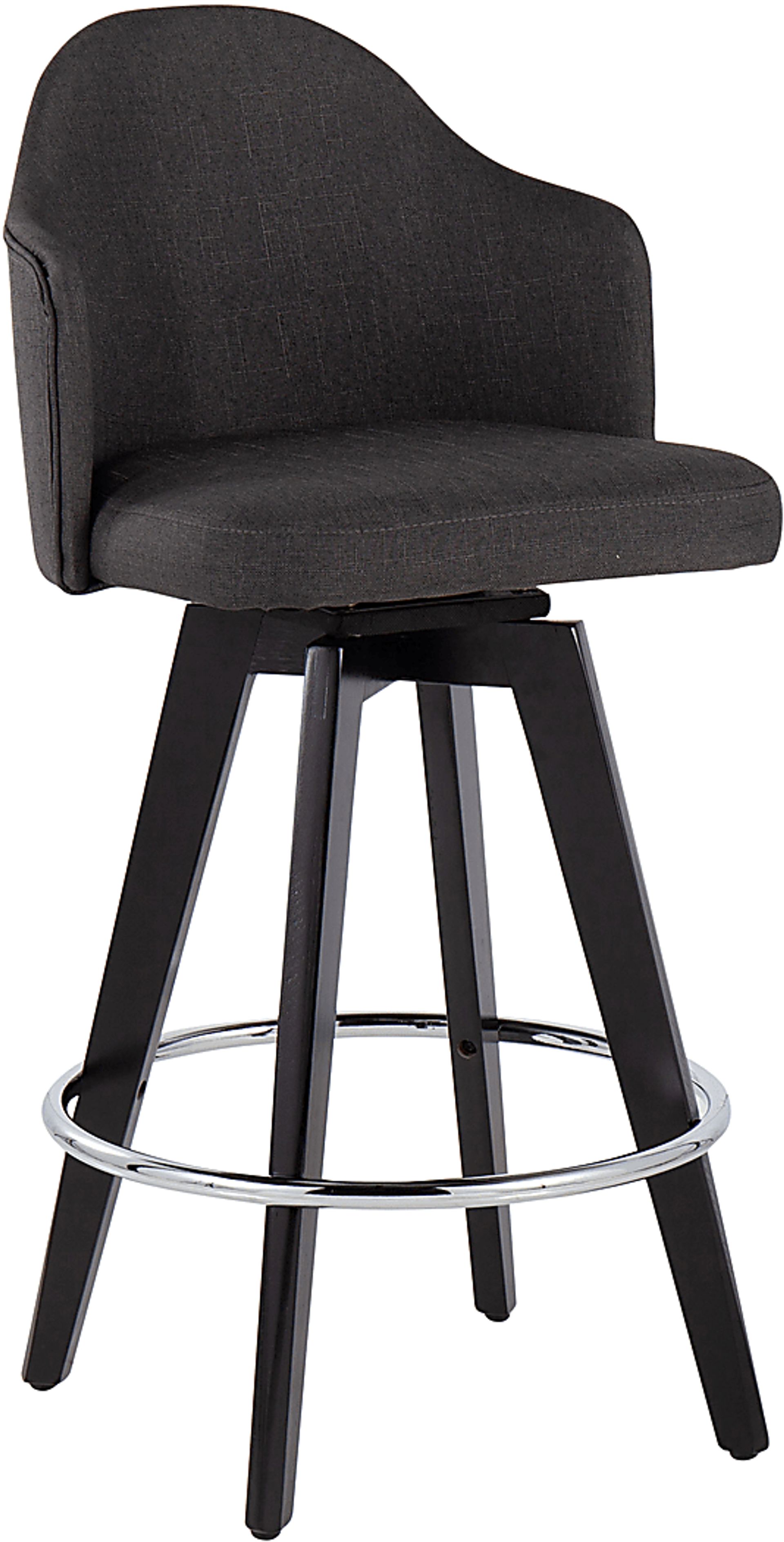 Sandron II Charcoal Counter Height Stool, Set of 2 - Image 2