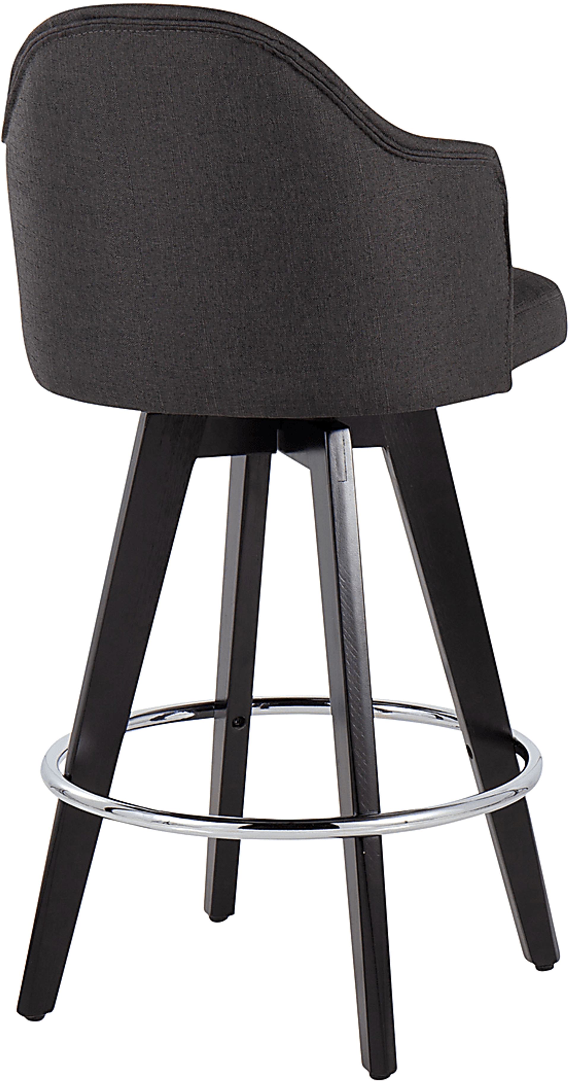 Sandron II Charcoal Counter Height Stool, Set of 2 - Image 4