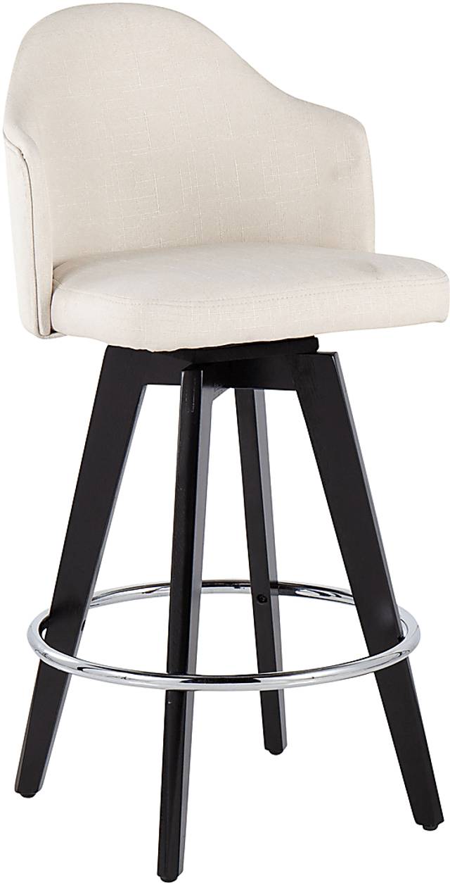 Sandron II Cream Counter Height Stool, Set of 2 - Thumbnail - Image 2