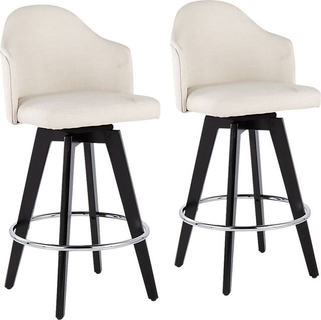 Sandron II Cream Counter Height Stool, Set of 2 - Thumbnail - Image 1