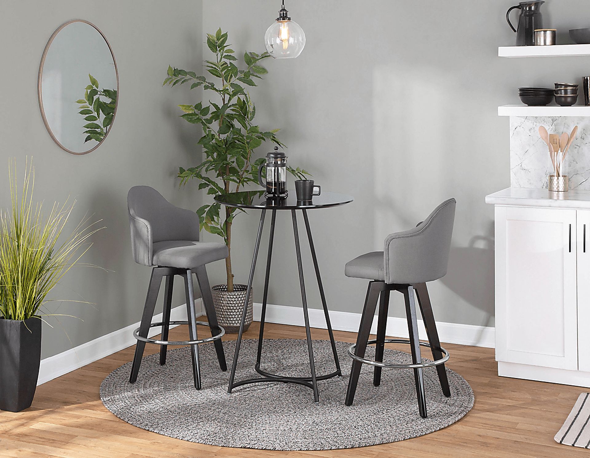 Sandron II Gray Counter Height Stool, Set of 2 - Image 9