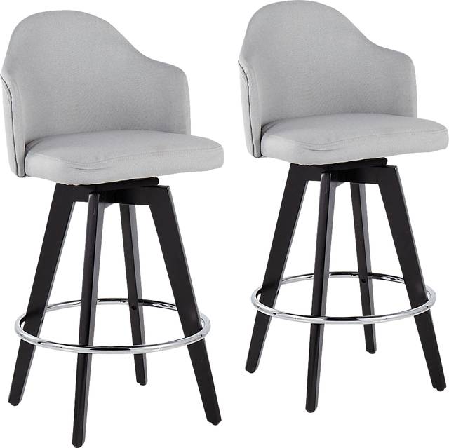 Sandron II Light Gray Counter Height Stool, Set of 2 - Thumbnail - Image 1