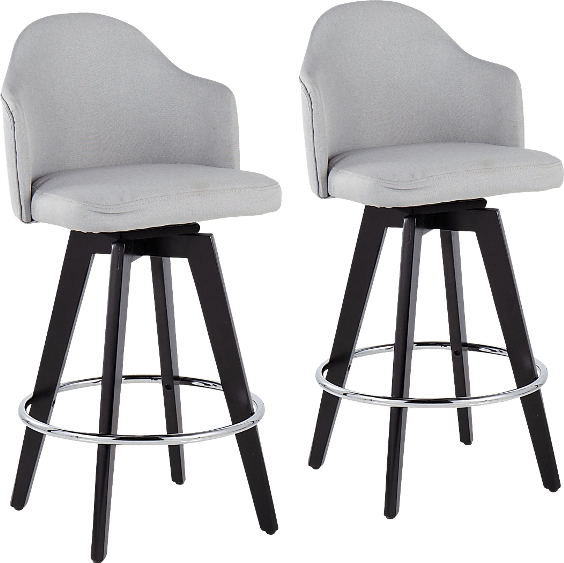 Sandron II Light Gray Counter Height Stool, Set of 2 - Image 1