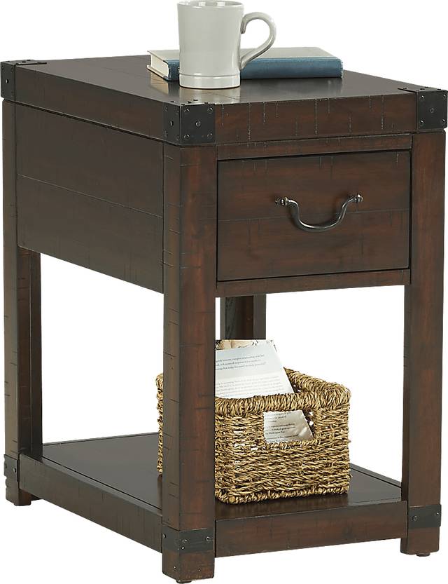 Sandsen Way Brown Chairside Table - Thumbnail - Image 2
