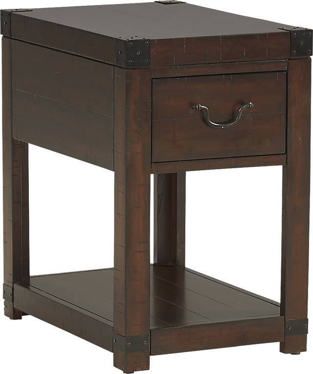 Sandsen Way Brown Chairside Table - Thumbnail - Image 1
