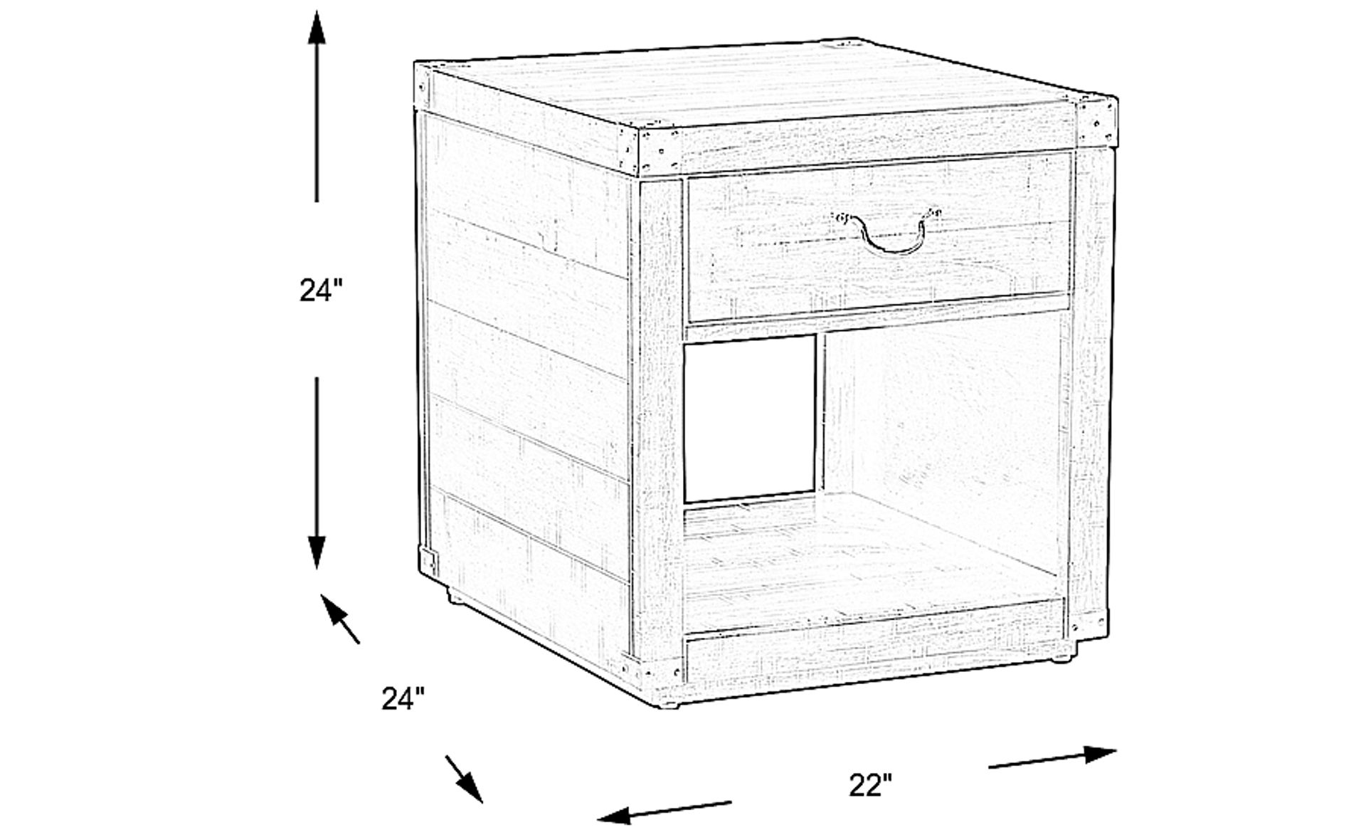 Dimension Image. Please refer to the Dimension Tab on this page for dimension details.