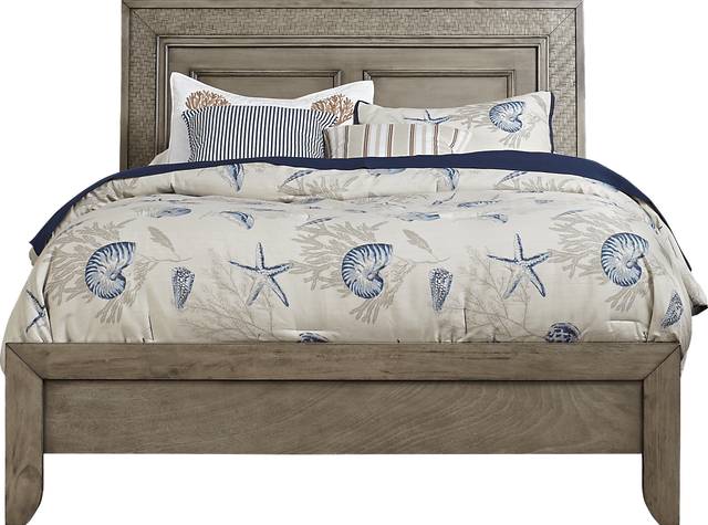 Sandy Lane Driftwood 3 Pc King Panel Bed - Thumbnail - Image 1