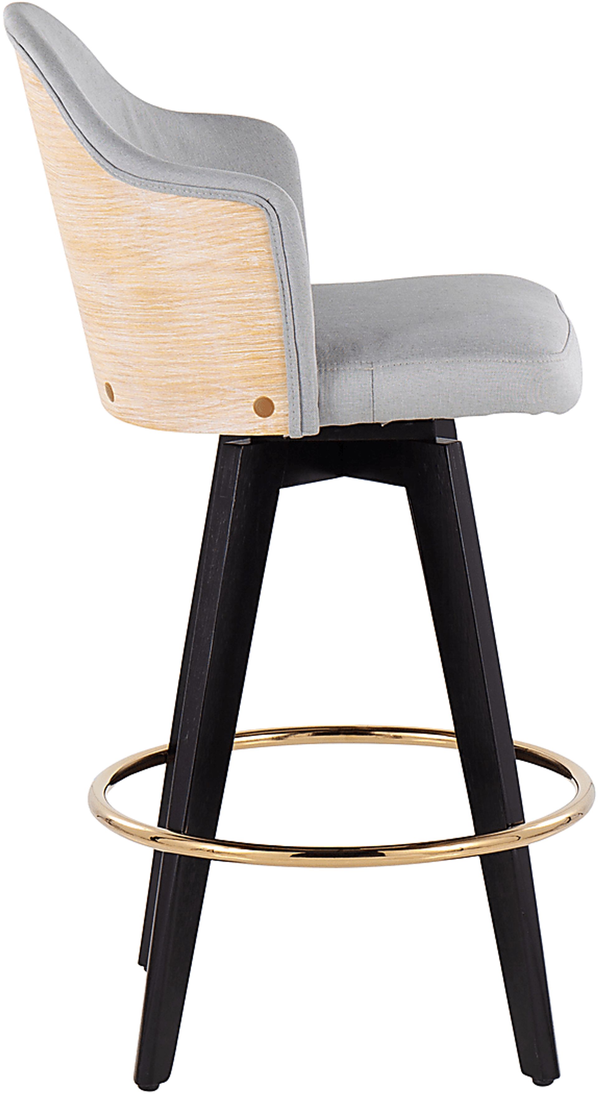 Sanellas I Gray Counter Height Stool, Set of 2 - Image 3