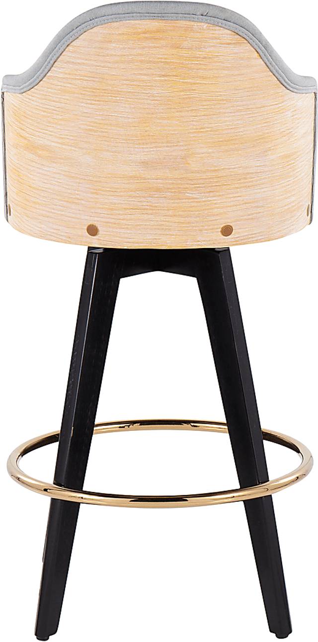 Sanellas I Gray Counter Height Stool, Set of 2 - Thumbnail - Image 5