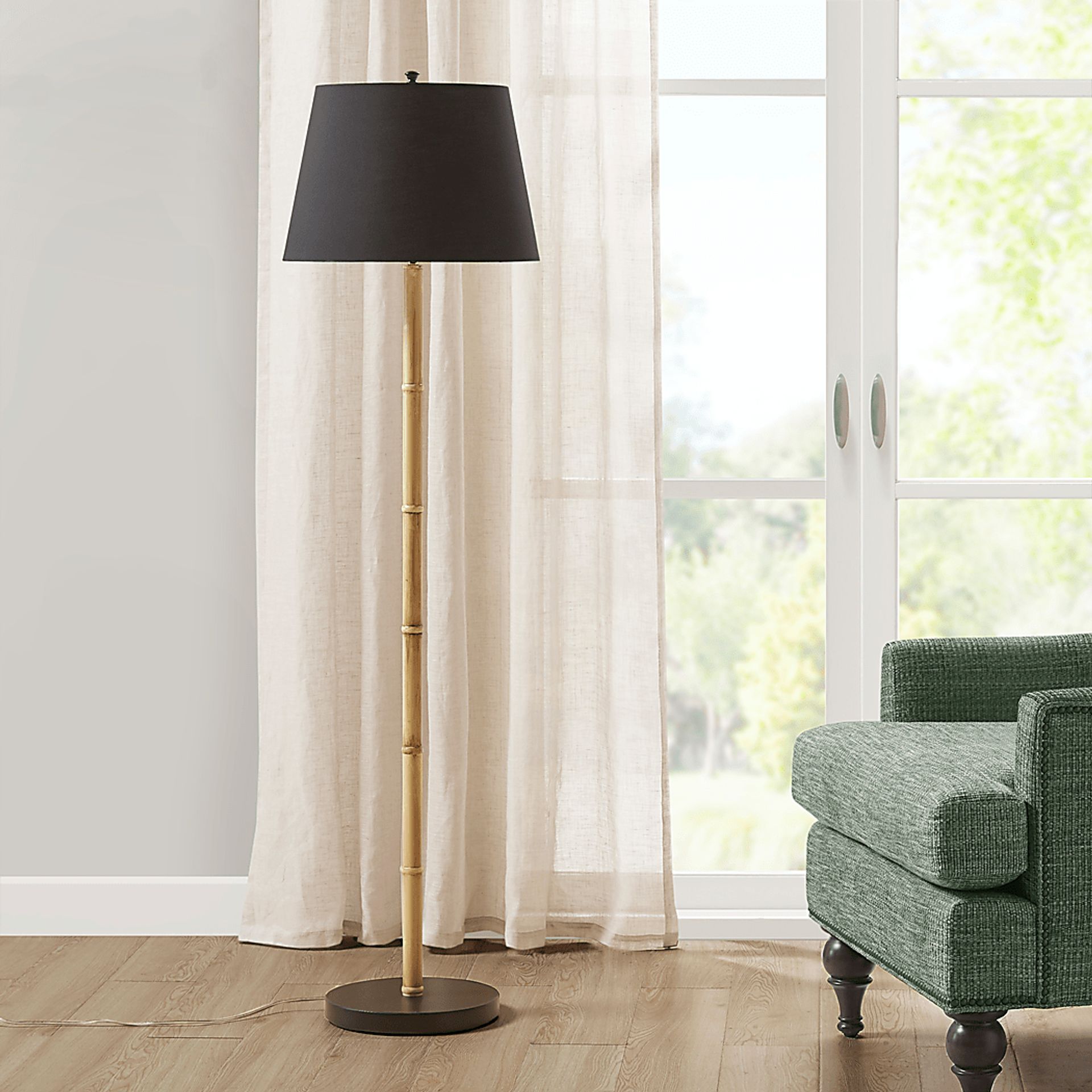 Sanford Bend Black Floor Lamp - Image 2