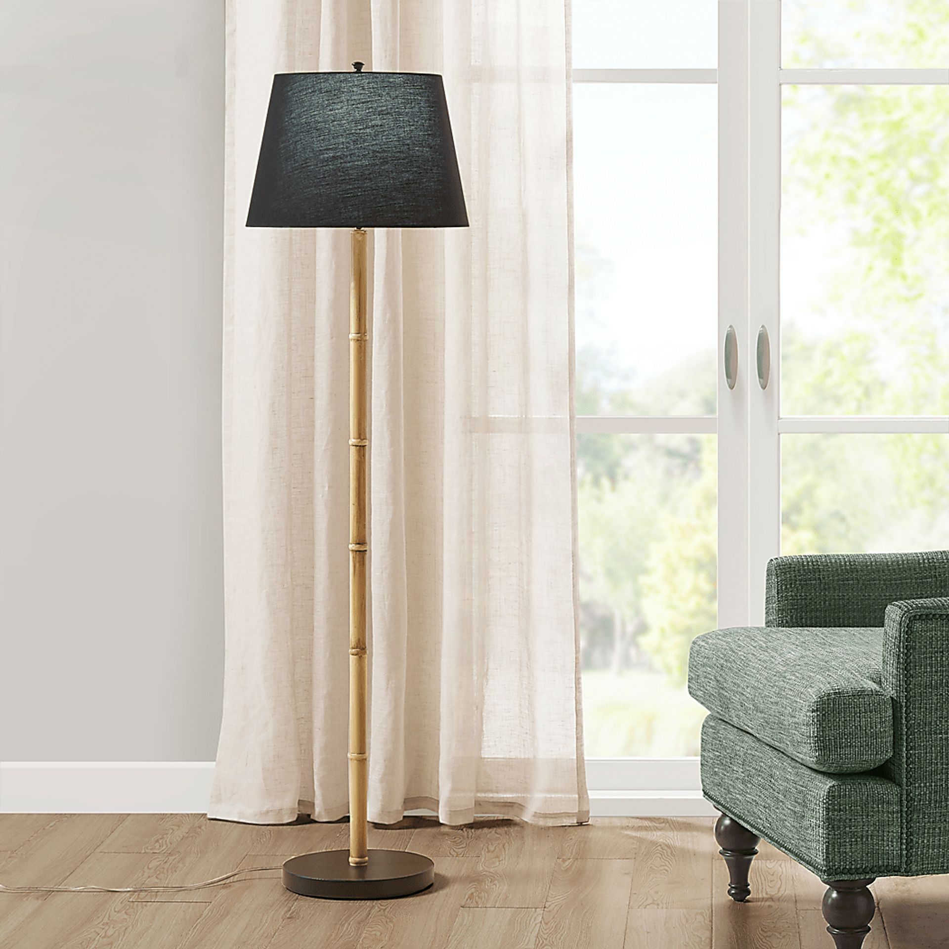 Sanford Bend Black Floor Lamp - Image 5