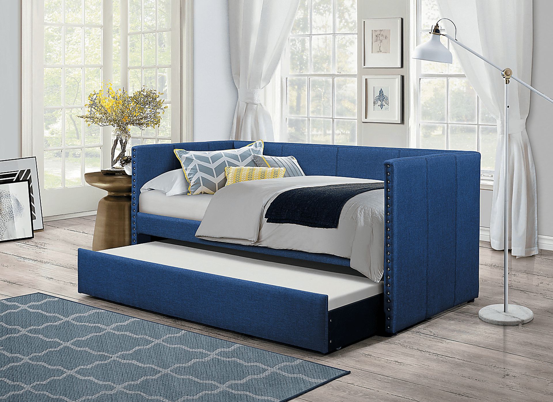 Sanford Way Blue Daybed with Trundle - Image 6