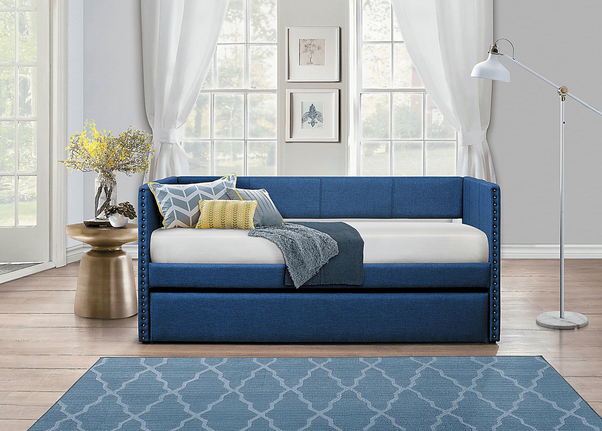 Sanford Way Blue Daybed with Trundle - Image 7