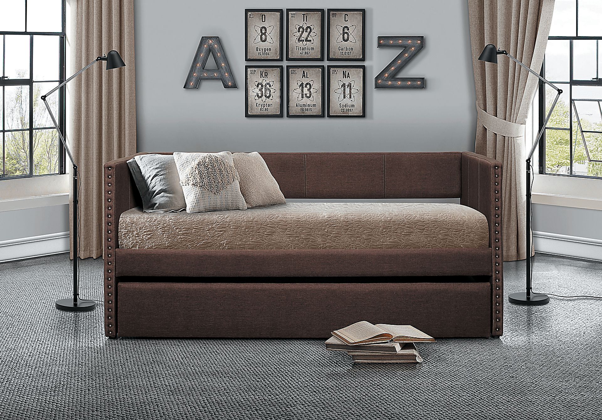 Sanford Way Brown Daybed with Trundle - Image 3
