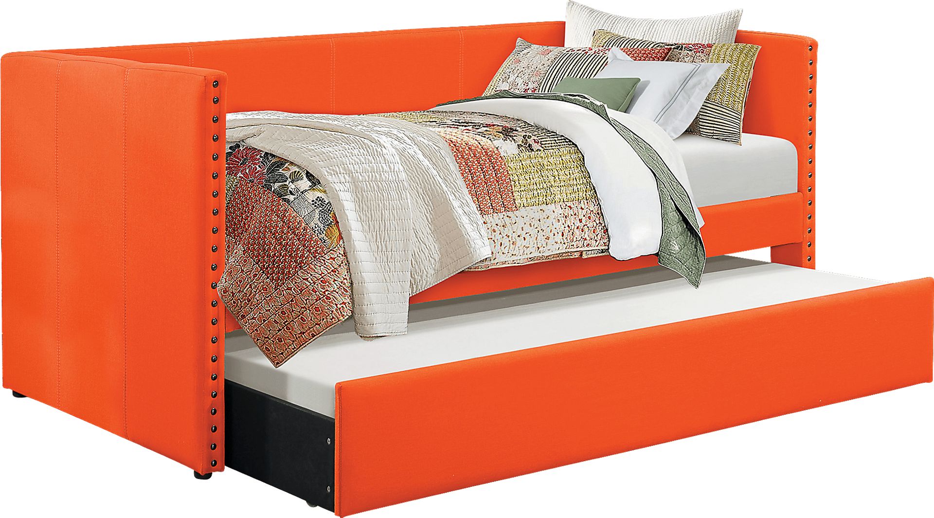 Sanford Way Orange Daybed with Trundle - Image 1