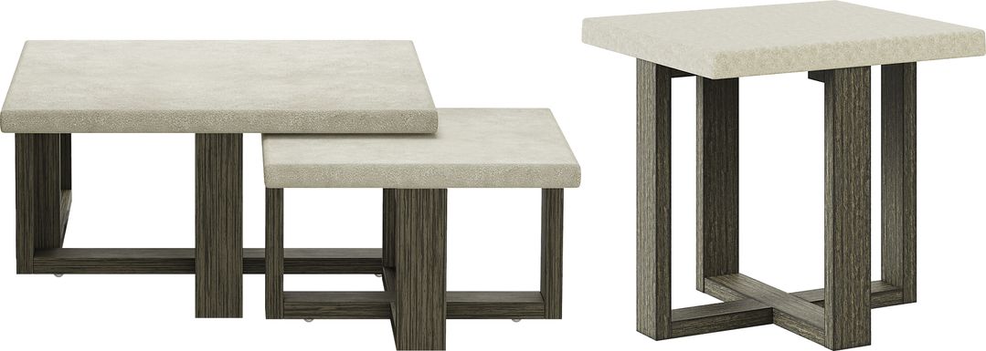Sanger Gray 3 Pc Cocktail Table Set