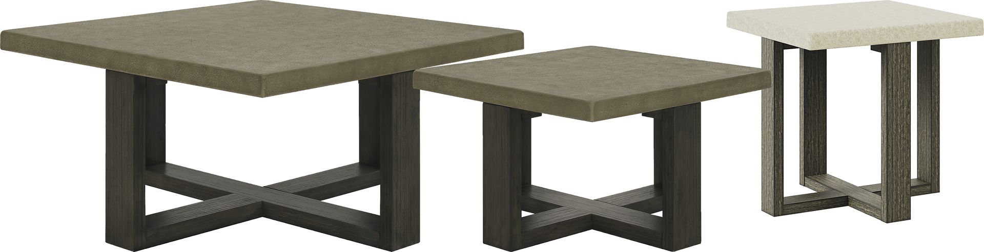 Sanger Gray 3 Pc Cocktail Table Set - Image 1