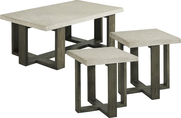 Sanger Gray 3 Pc Table Set