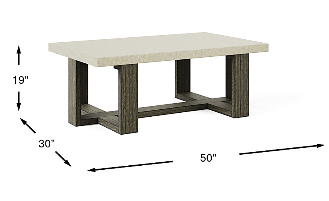 Sanger Gray Rectangle Cocktail Table