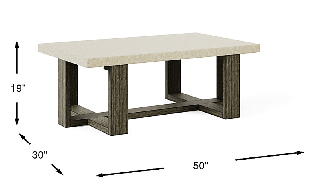 Sanger Gray Rectangle Cocktail Table