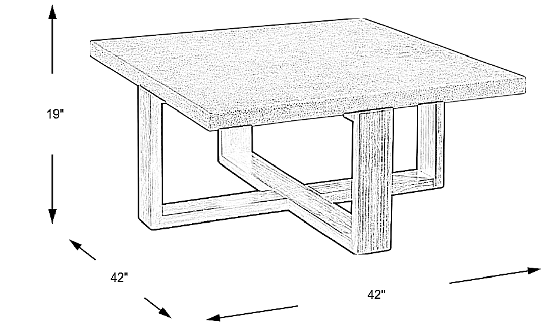Sanger Gray Square Cocktail Table