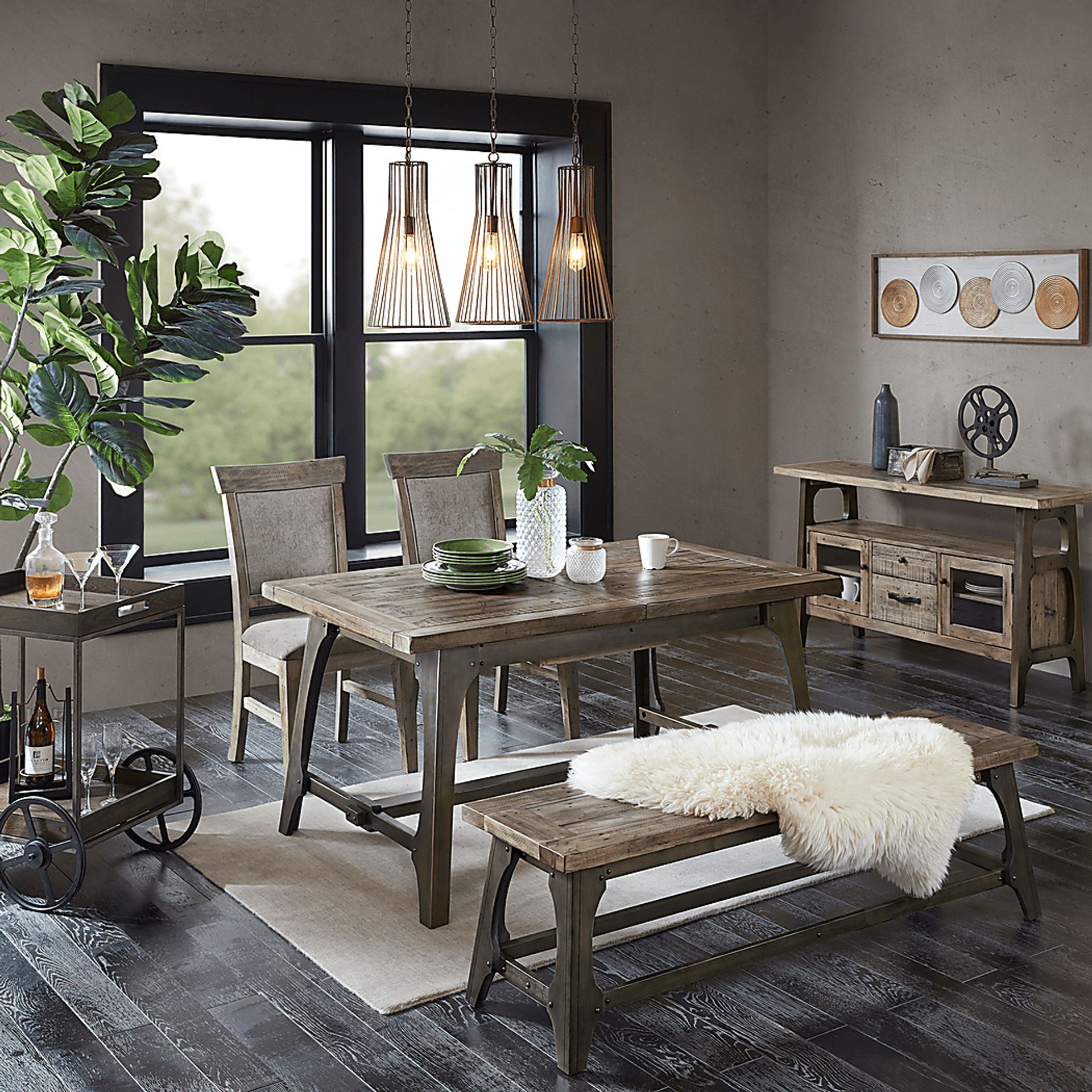 Sangerbrook Gray Dining Bench - Image 6