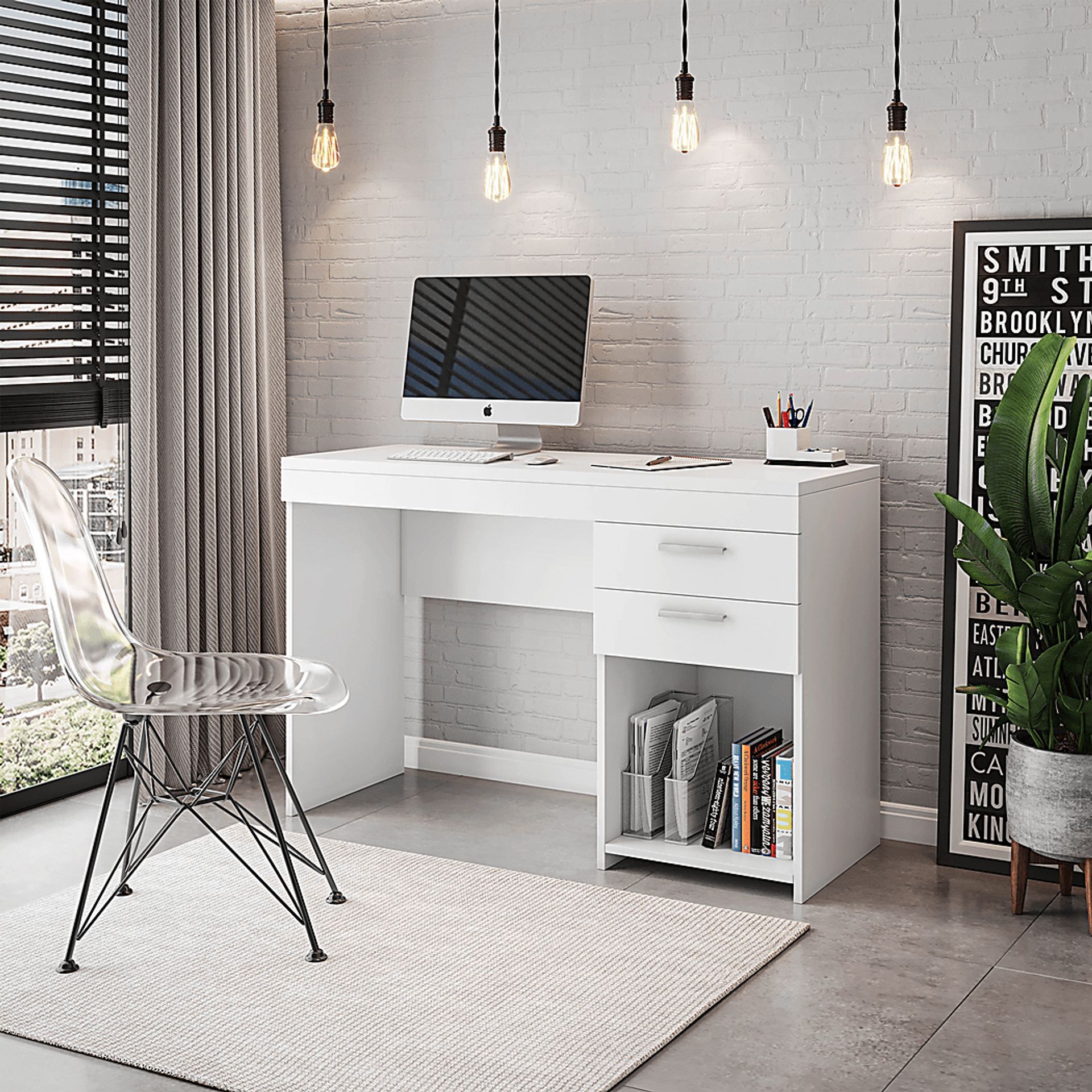 Sanoye White Desk - Image 2