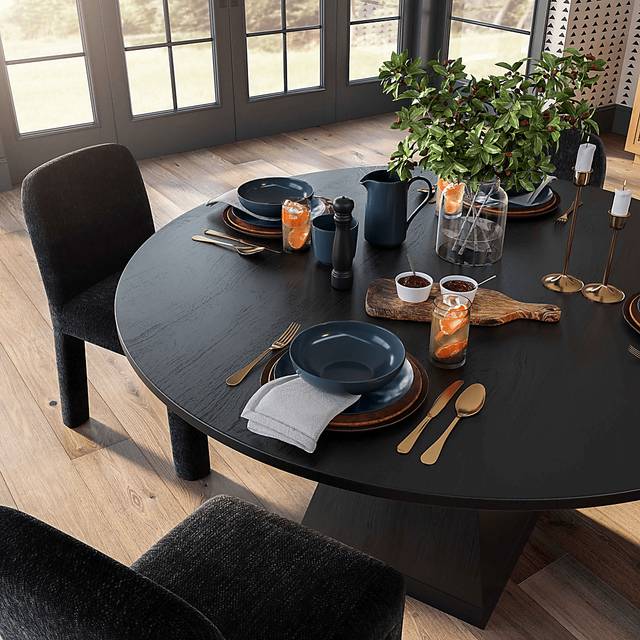 Sanpat I Black Dining Table - Thumbnail - Image 4