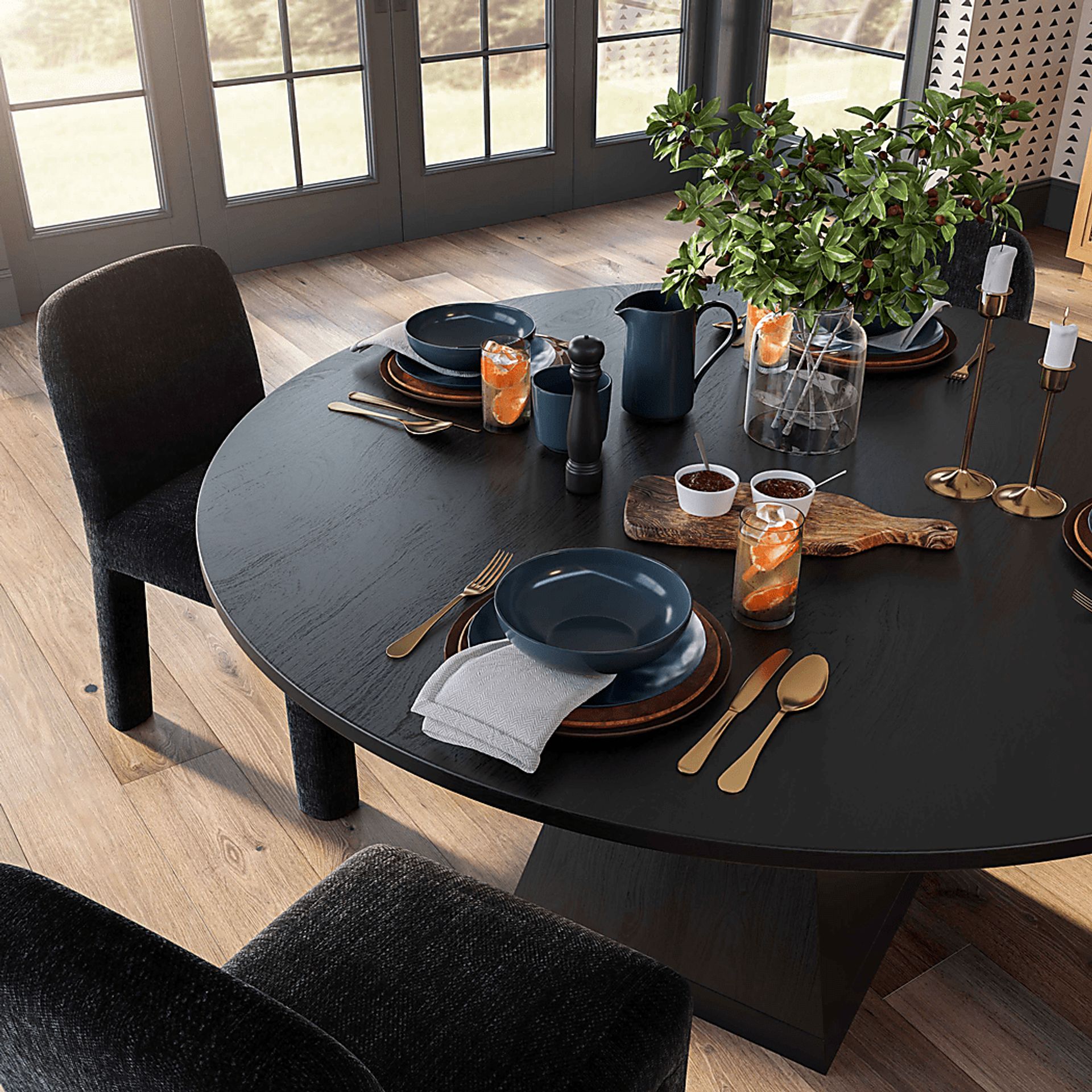 Sanpat I Black Dining Table - Image 4