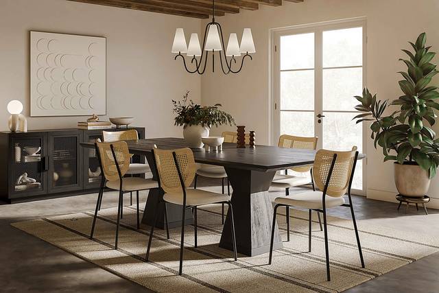 Sanpat II Black Dining Table - Thumbnail - Image 2