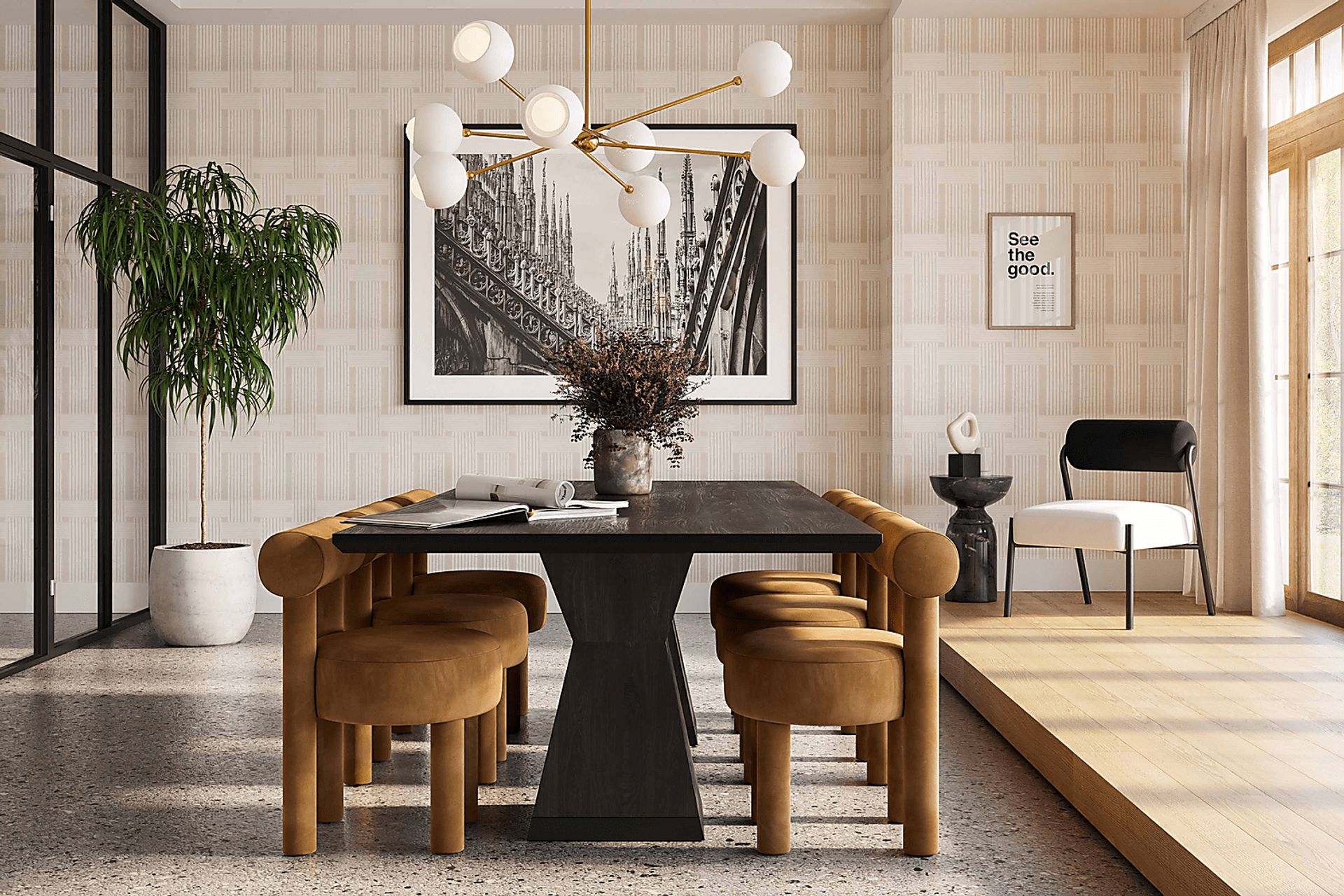 Sanpat II Black Dining Table - Image 8