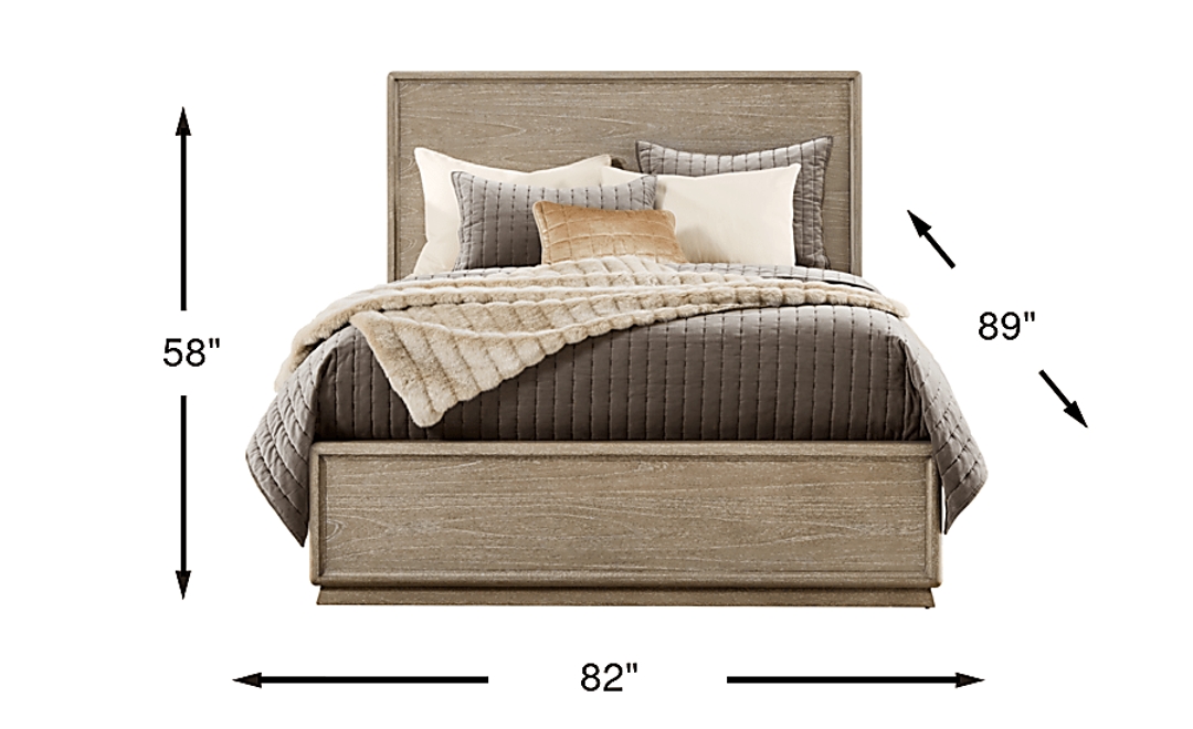 Santa Clarita Light Gray 3 Pc King Panel Bed