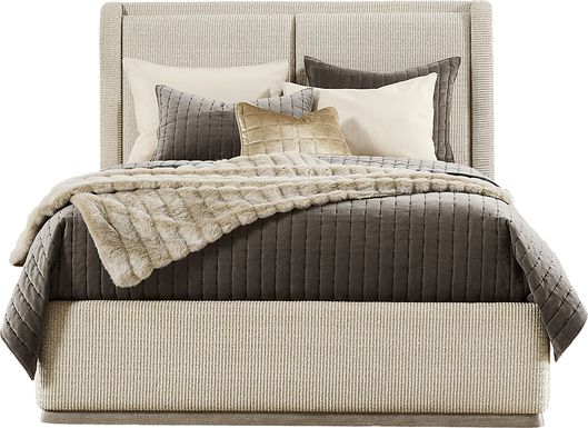 Santa Clarita Light Gray 3 Pc King Upholstered Bed