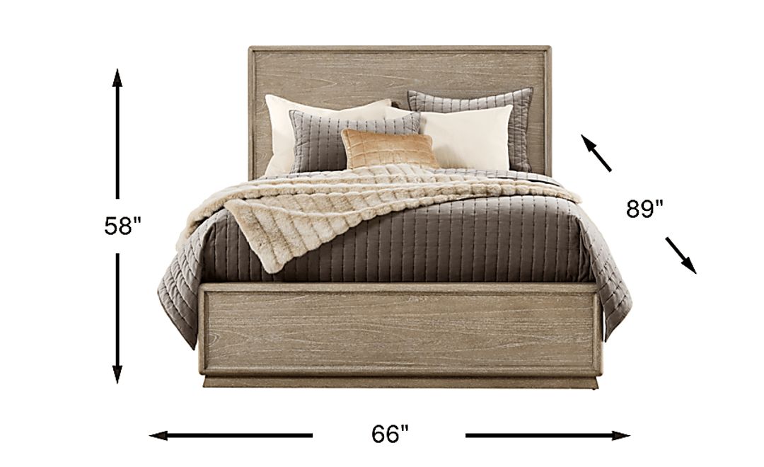 Santa Clarita Light Gray 3 Pc Queen Panel Bed